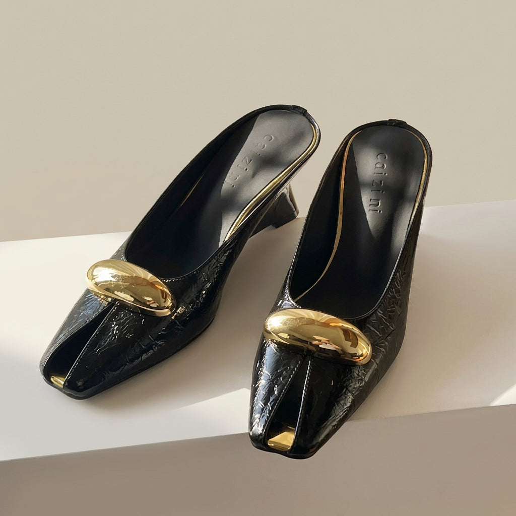Fold-Up Style Low Heel Sandals