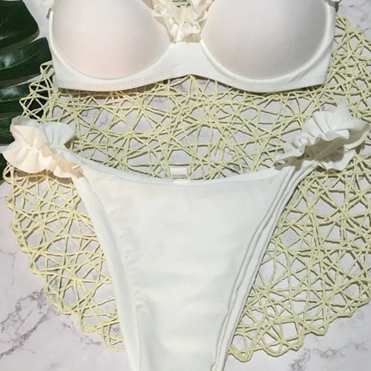 Ruffle Detail Beachwear Two-Piece