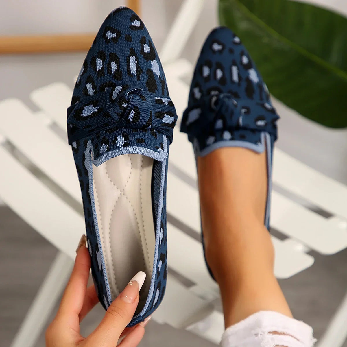Leopard Print Flat Loafers Shoes