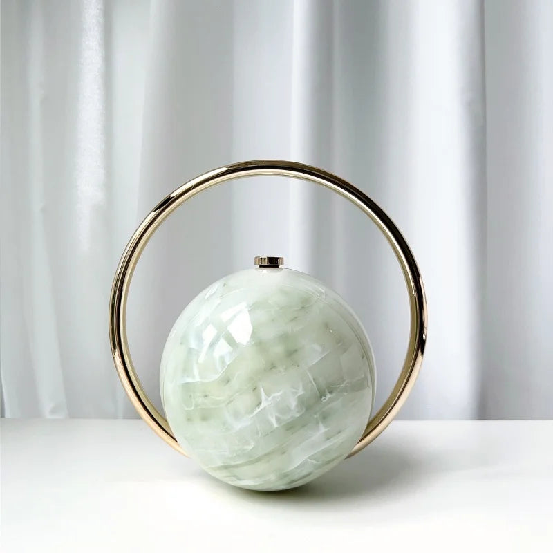Marble Pattern Spherical Banquet Bag