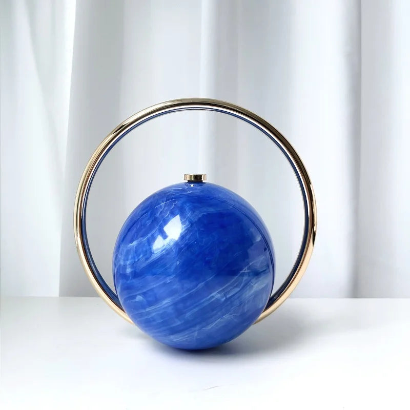 Marble Pattern Spherical Banquet Bag