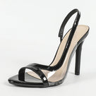 Open-Toe Transparent Heels Sandals