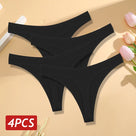 Low-Waist Seamless Cotton Thong