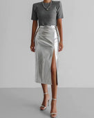 Twilight Kissed Elegance Midi Skirt