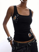 Punk Y2K Hollow Out Tank Top