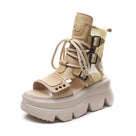 Casual Sporty Zip-Up Platform Sandals