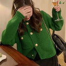 Gold Buttons Knitwear Cardigan