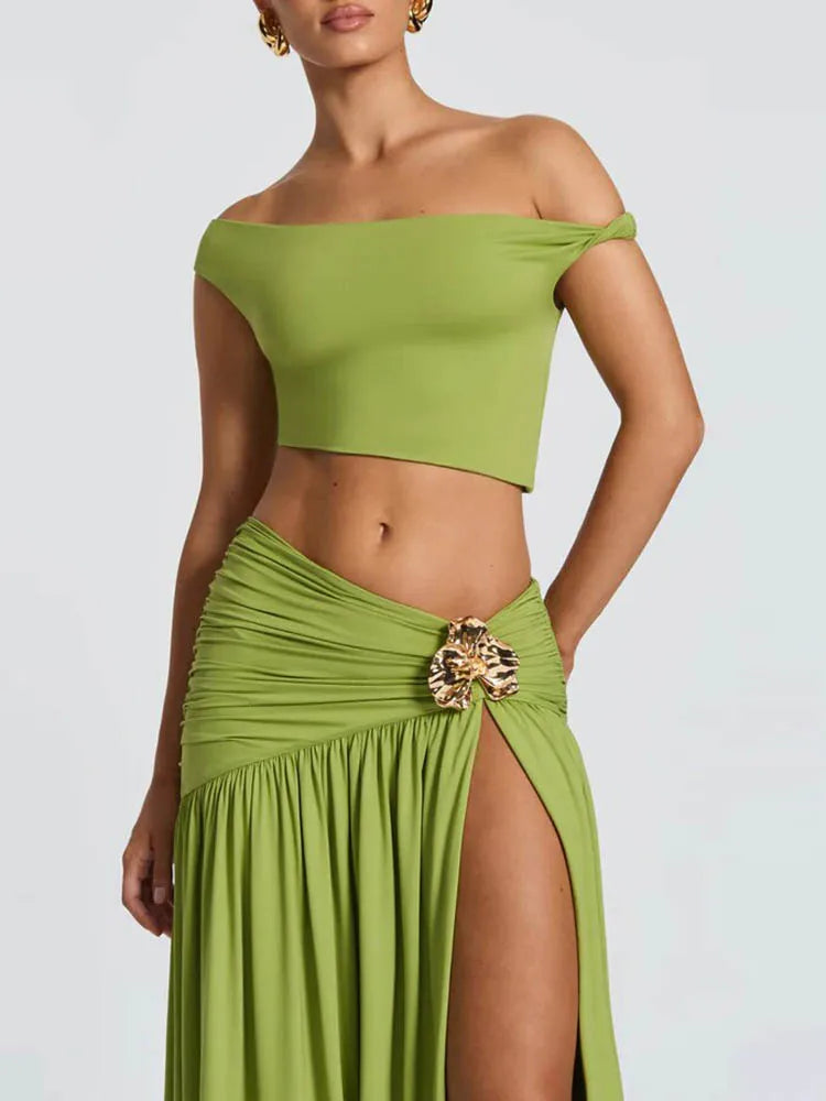 Crown On Repeat Skirt Set