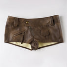 Slim-Cut Faux Leather Shorts