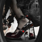Rose in Square Heels Mary Jane Shoes