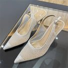 Rhinestone Breathable Mesh Slingback Shoes