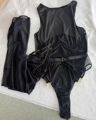 Black See-Through Mesh Teddies