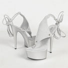 Strappy Lace-up Clip Toe Heels Sandals