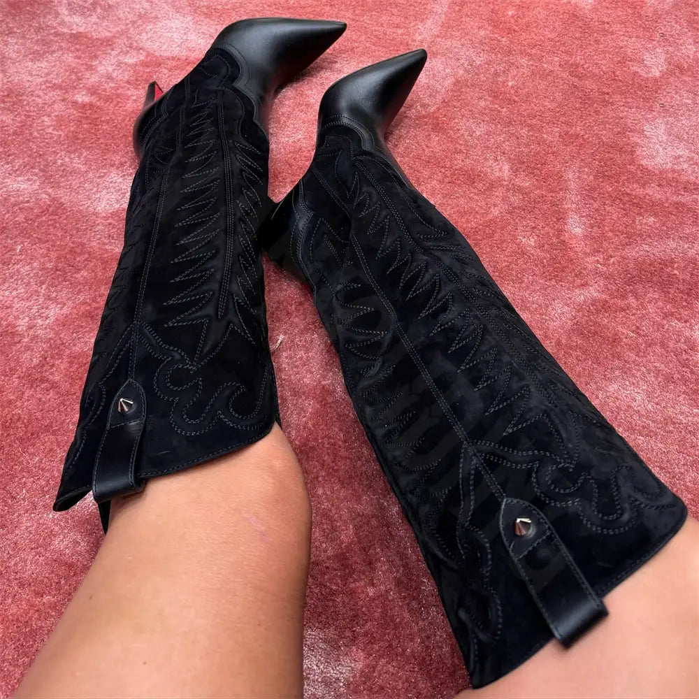 Country Flame Knee-High Boots