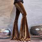 Velvet Bell Bottom Pants