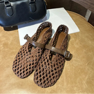 Weave Hollow Out Mesh Flat Sandals