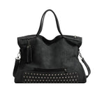 Smoky Rectangular Rivets Shoulder Bag