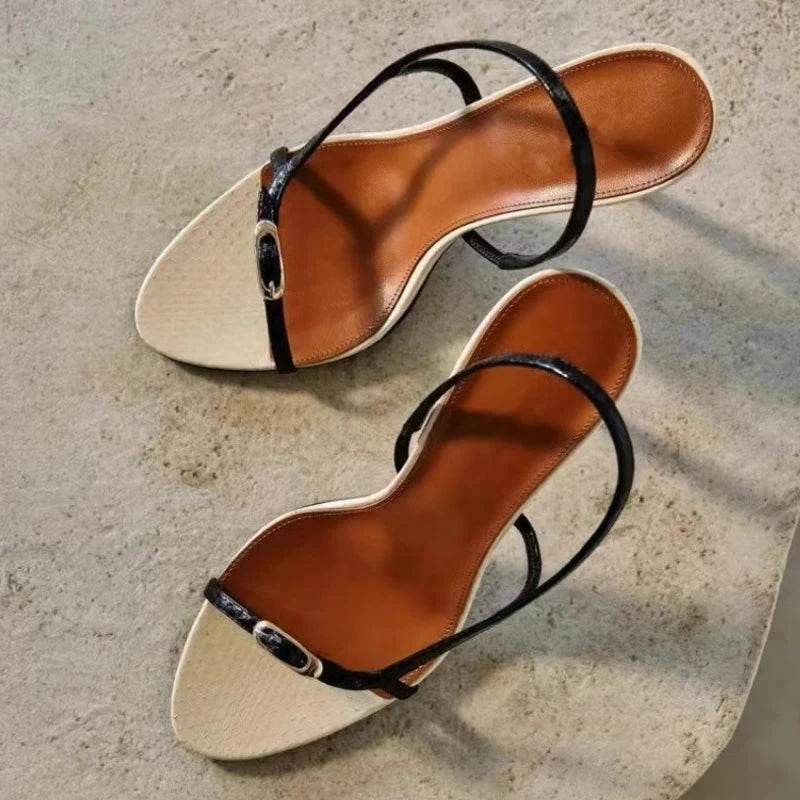 Fashion Buckle Open Toe Heels Sandals