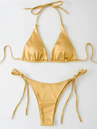 Metallic Satin Two-Pieces Bikini