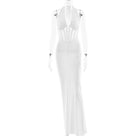 Elegant Backless Curvy Maxi Dress  Maimoco