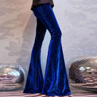 Velvet Bell Bottom Pants