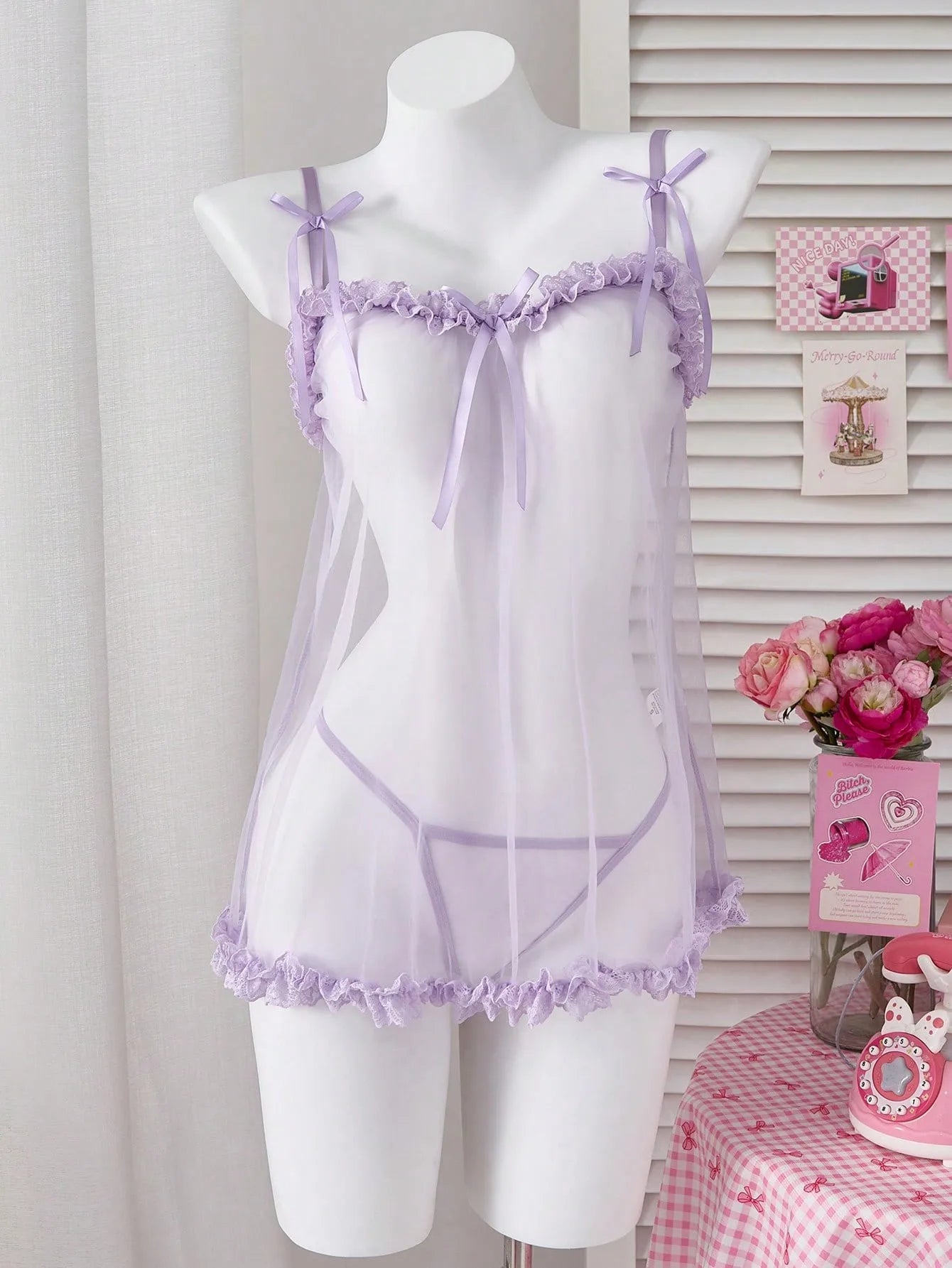 See Through Ruffled Sexy Lingerie