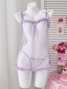 See Through Ruffled Sexy Lingerie