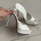 Pointed Peep Toe Platform Stiletto