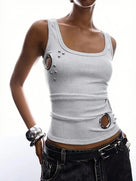 Punk Y2K Hollow Out Tank Top