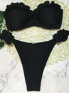 Sexy Ruffled Bandeau Bikini