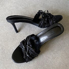 Butterfly-knot Lace Edge Thin Heels Sandals