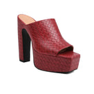 Woven Pattern Wide Strap Pump Shoes