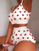 Printed Pattern Spaghetti Straps Pajamas