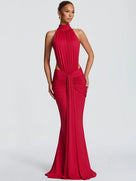 Backless Elegant Off-Shoulder Long Dress