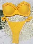 Sexy Ruffled Bandeau Bikini