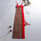 Leopard Sheer Lace Dress Lingerie