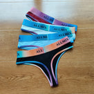 Rainbow Stripe Cotton Thong