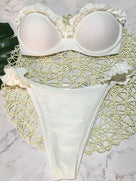 Sexy Ruffled Bandeau Bikini