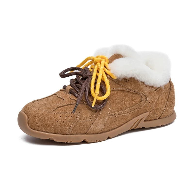 Winter Velvet Fur Flat Sneakers