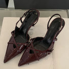 Pointed Toe Buckle Strap Pump Shoes