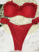 Ruffle Detail Beachwear Two-Piece