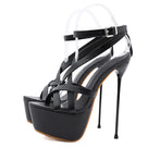 Cross Gladiator Platform Stiletto Sandals