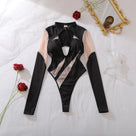 Hollow Chest Back Open Teddies