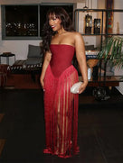 Strapless Tassel Sexy Bodysuit