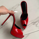 Pointed Peep Toe Platform Stiletto
