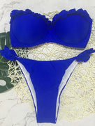 Sexy Ruffled Bandeau Bikini