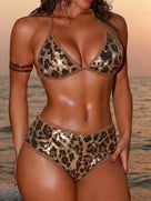 Leopard Sequin Style Two-Piece Bikini