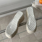 Transparent Polka Dot Wedges Sandals