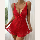 Sheer Lace Bow Dress Lingerie
