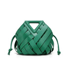 PU Leather Woven Shoulder Bag